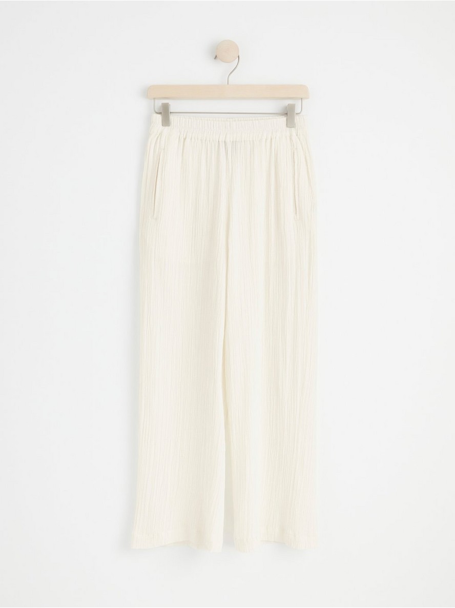 Pantalone – BELLA Straight cropped textured trousers