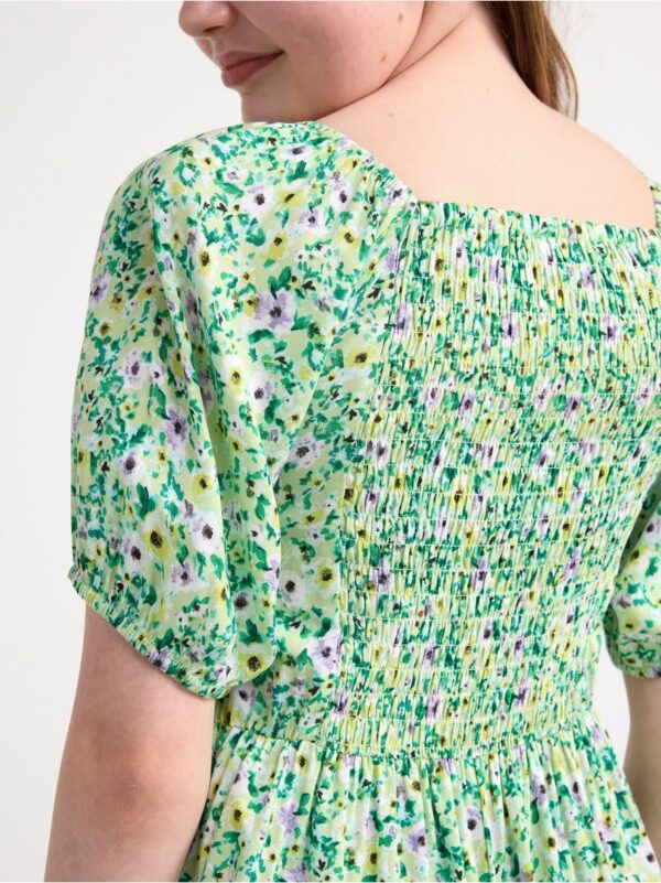 Floral short sleeve jumpsuit - 8544210-8806