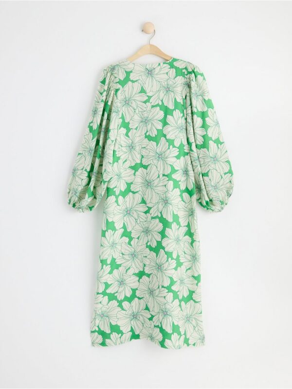 Long sleeve midi dress with flowers - 8545111-6859