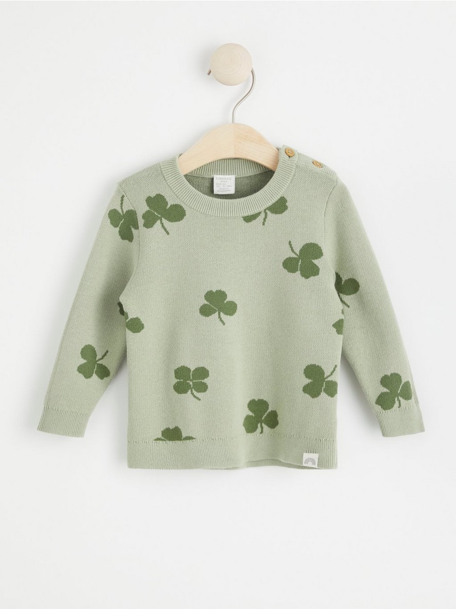 Dzemper – Knitted jumper with clovers