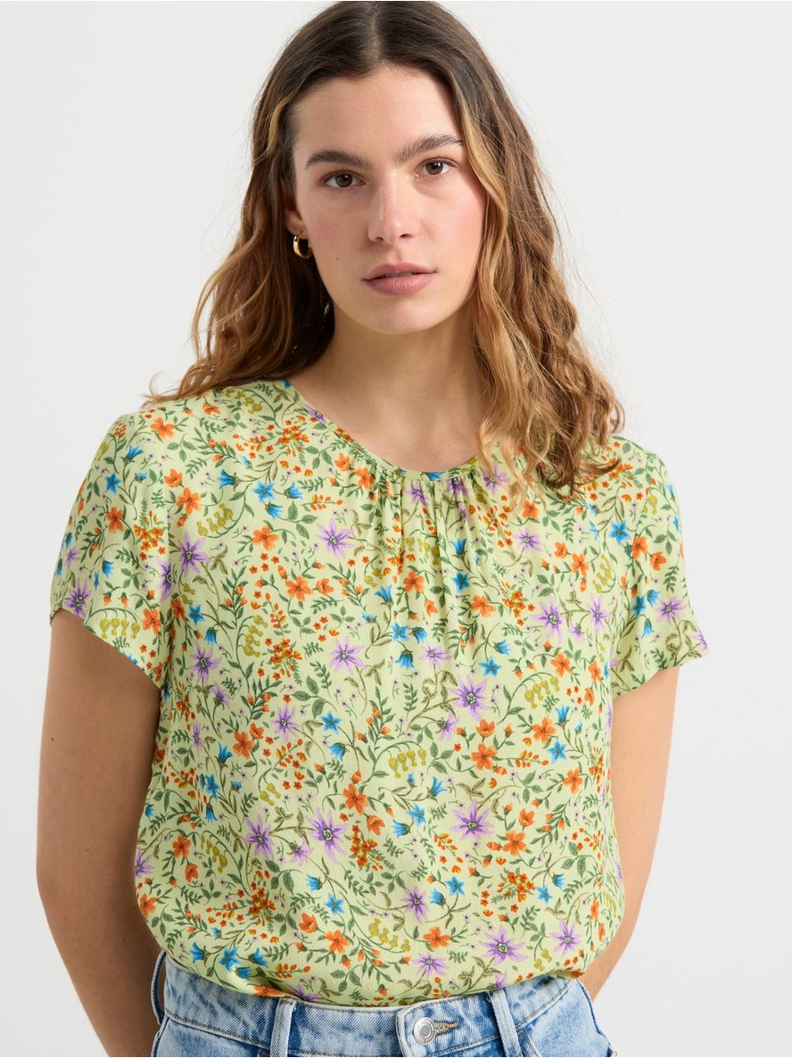 Bluza – Patterned short sleeve blouse
