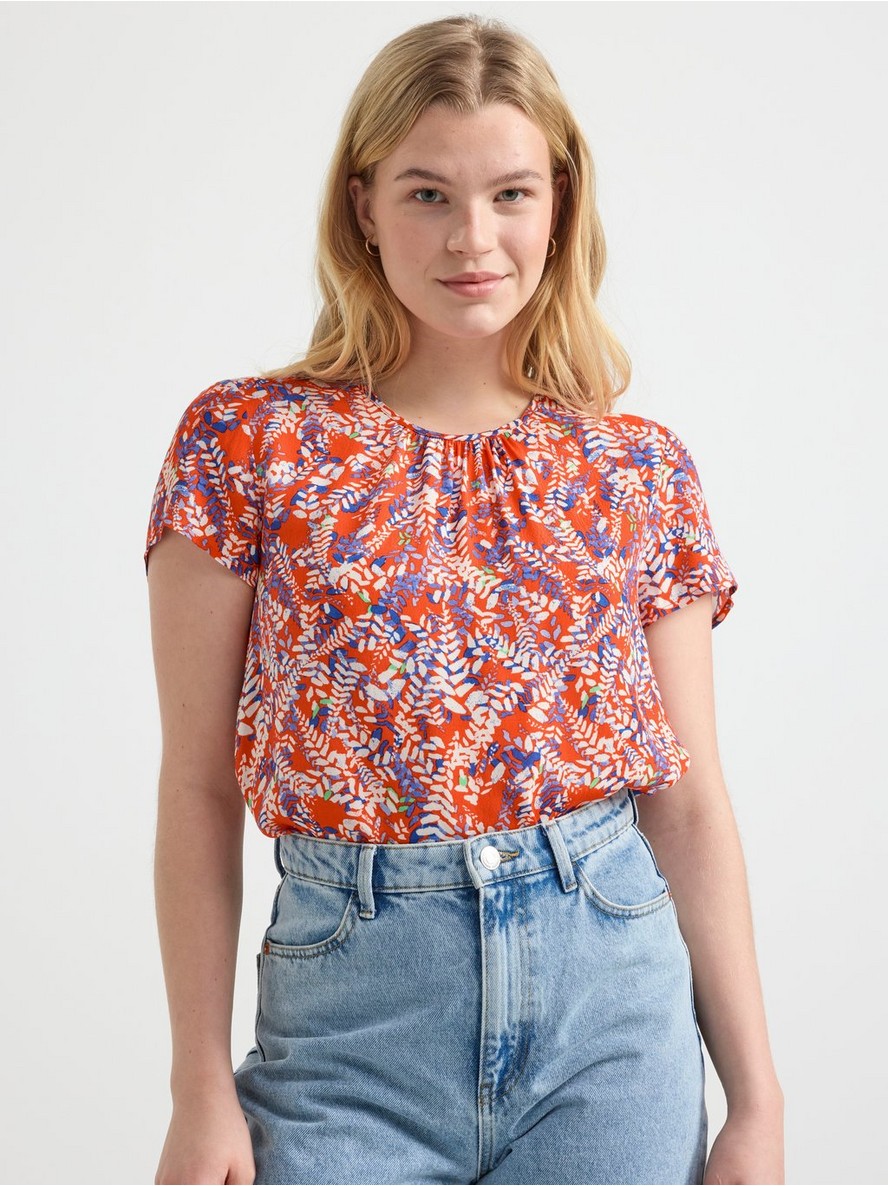 Bluza – Patterned short sleeve blouse