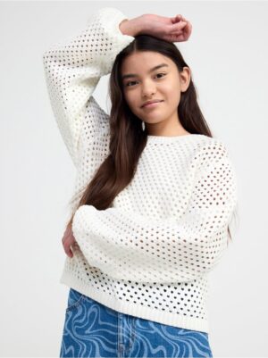 Long sleeve hole knit jumper - 8551902-300