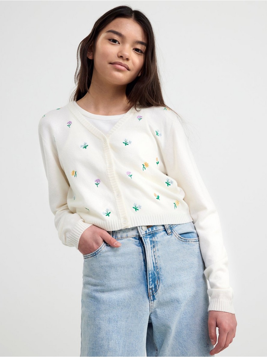 Dzemper – Cardigan with flower embroidery