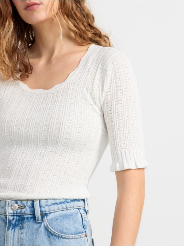 Short sleeve knitted top - 8554115-300