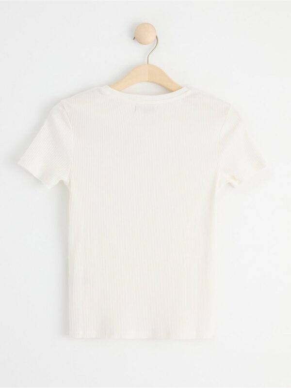 Ribbed short sleeve top - 8555247-300