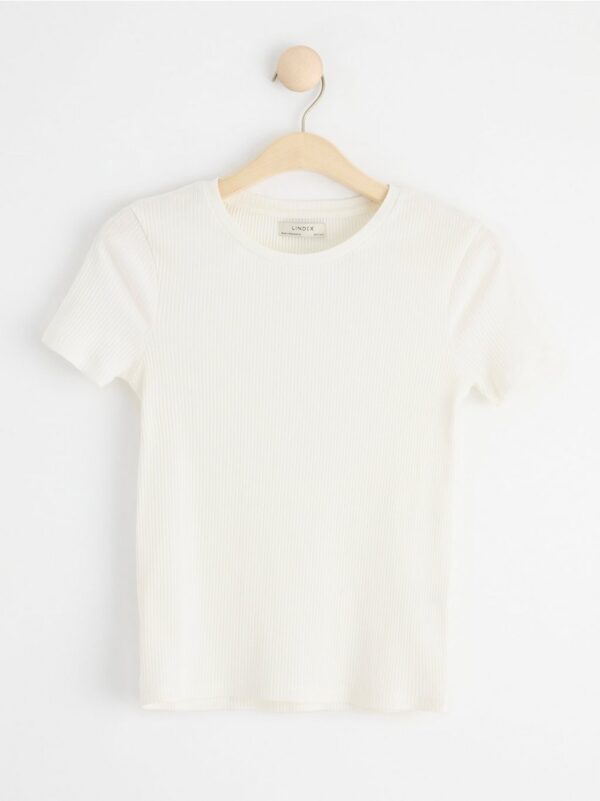 Ribbed short sleeve top - 8555247-300