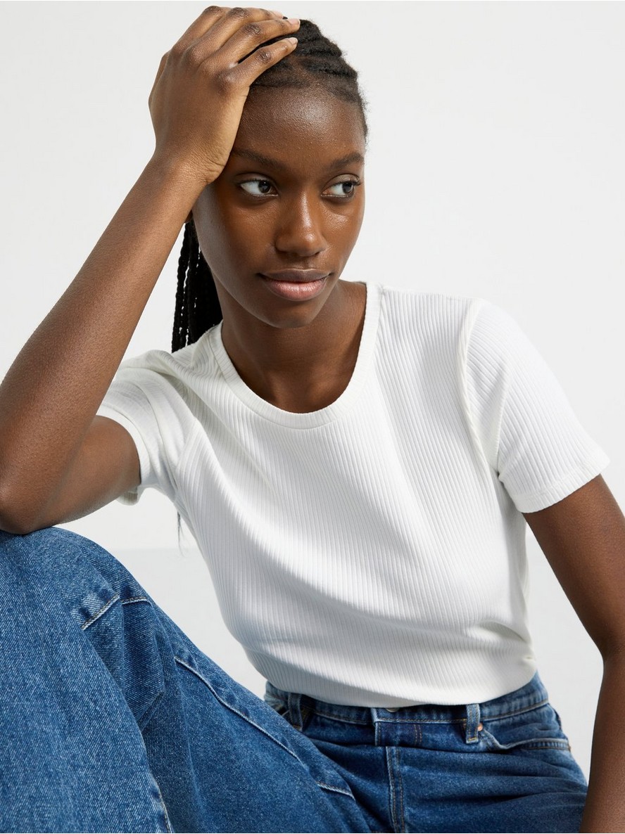 Majica – Ribbed short sleeve top
