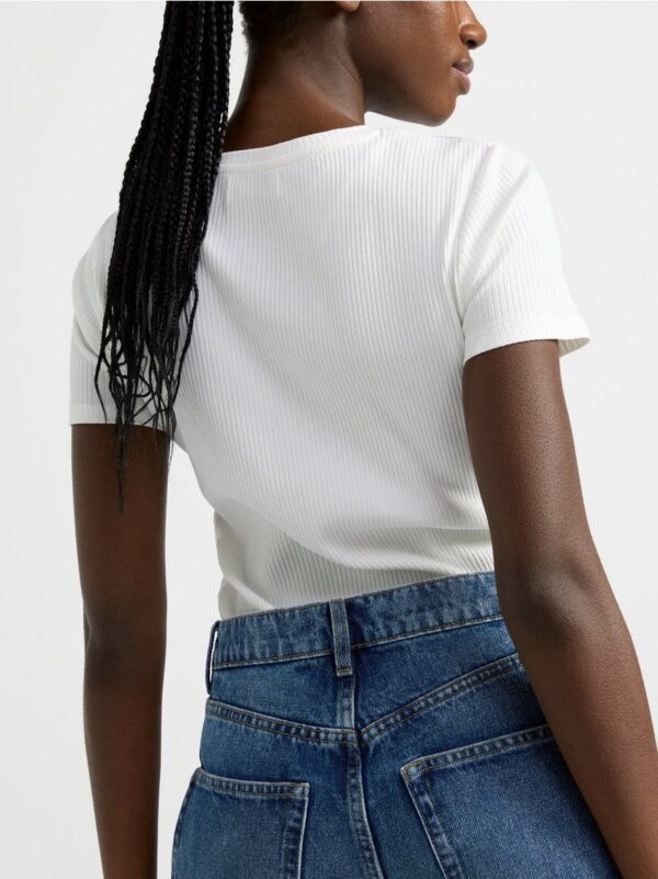 Ribbed short sleeve top - 8555247-300