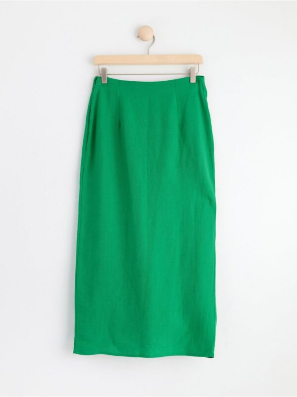Midi skirt in linen blend - 8557501-7021