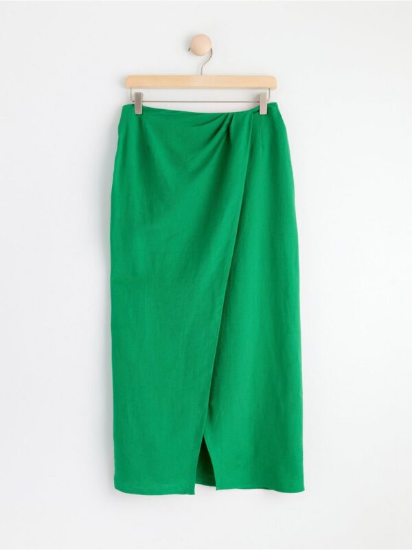 Midi skirt in linen blend - 8557501-7021