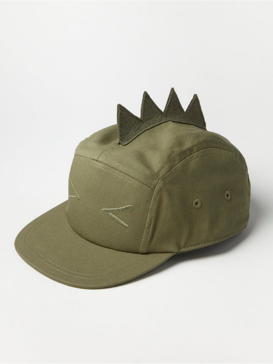 Kacket – Flat peak cap with dinosaur spikes