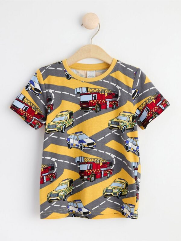 Short sleeve top with cars - 8575724-8985