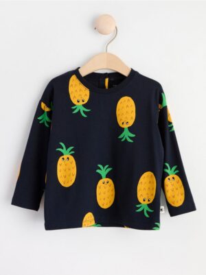 Long sleeve top with pineapples - 8580038-2521
