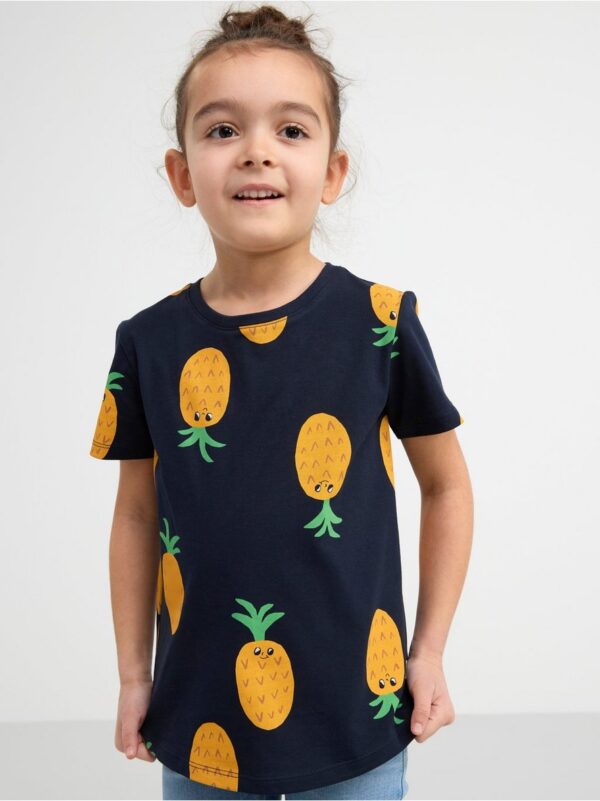 Short sleeve top with pineapples - 8582203-2521