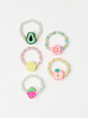 5-pack rings with fruit motifs - 8593545-70