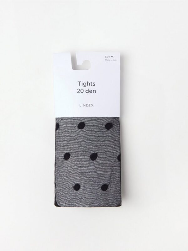 20 denier semi shine tights with dots - 8596955-80