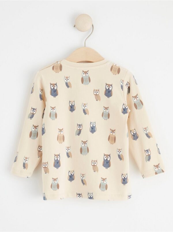 Long sleeve top with owls - 8607996-1230
