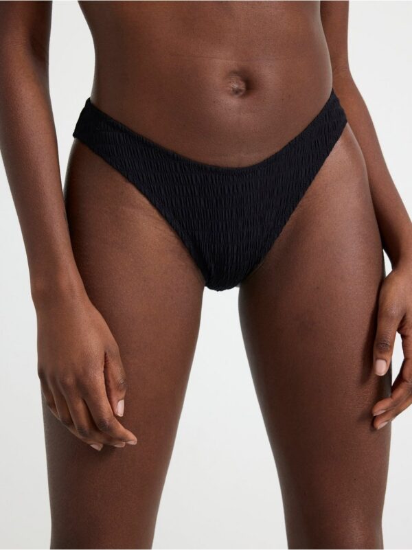 Brazilian bikini bottom with crinkled texture - 8489689-80