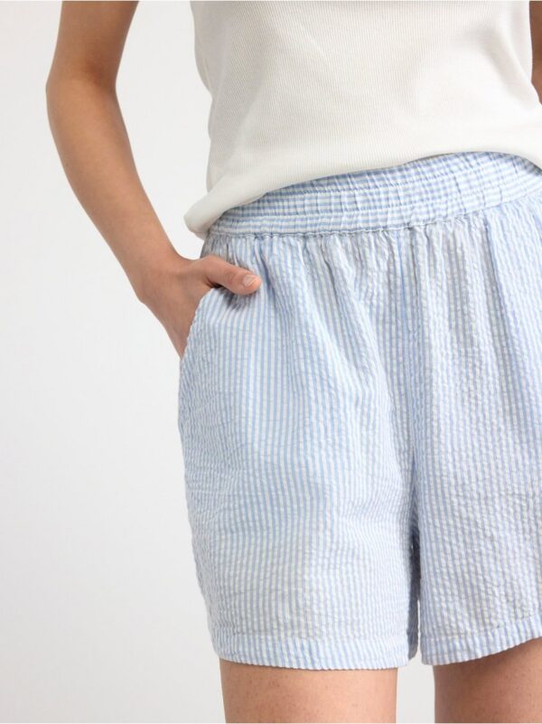 Seersucker pyjama shorts - 8538697-7859