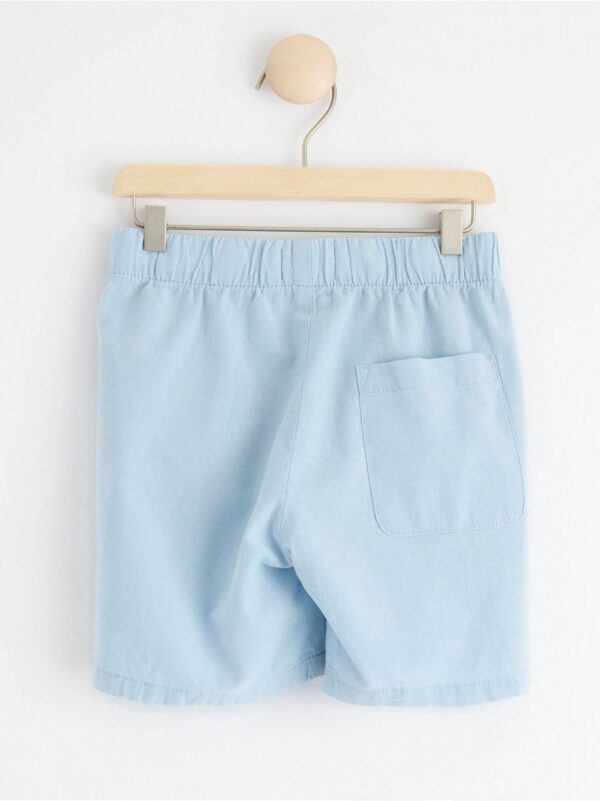 SVEN Straight regular waist linen blend shorts - 8540077-2197