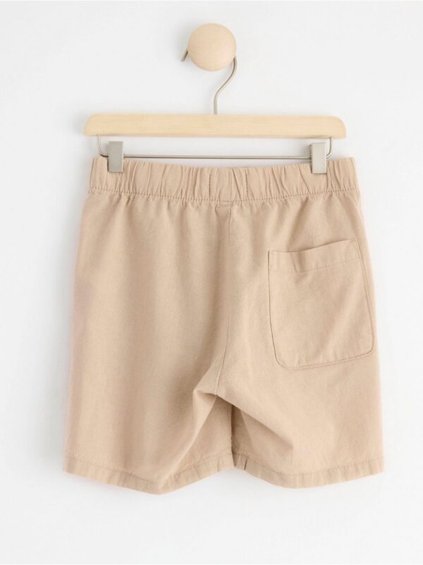 SVEN Straight regular waist linen blend shorts - 8540077-4939