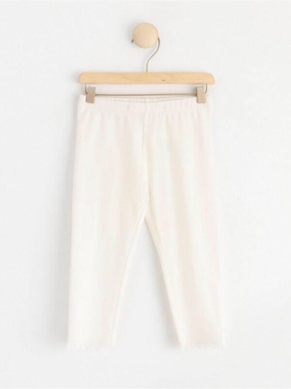 Capri leggings with lace trim - 8543404-325