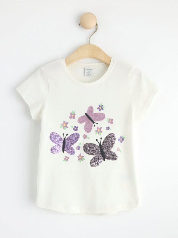 T-shirt with butterflies - 8552516-325