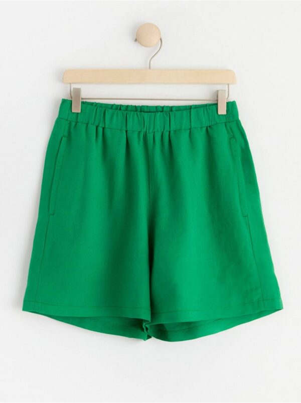 Linen blend shorts - 8557505-7021