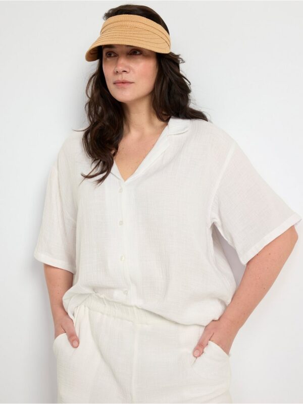 Short sleeve cotton gauze shirt - 8562052-70