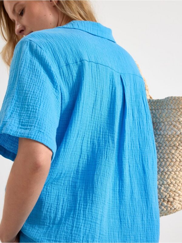 Short sleeve cotton gauze shirt - 8562052-8861