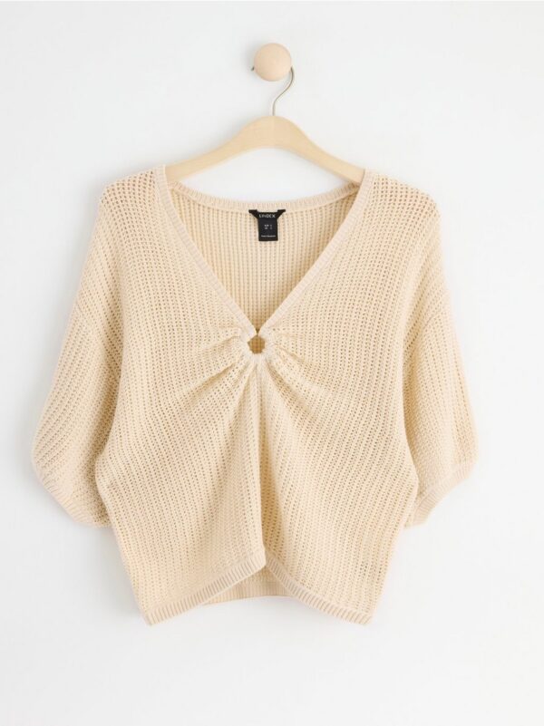Short sleeve knitted jumper - 8566268-9609
