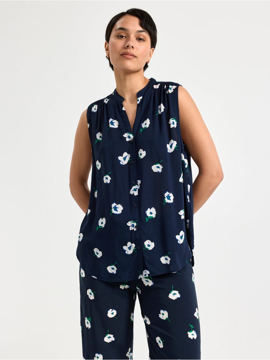 Bluza – Sleeveless blouse with pattern