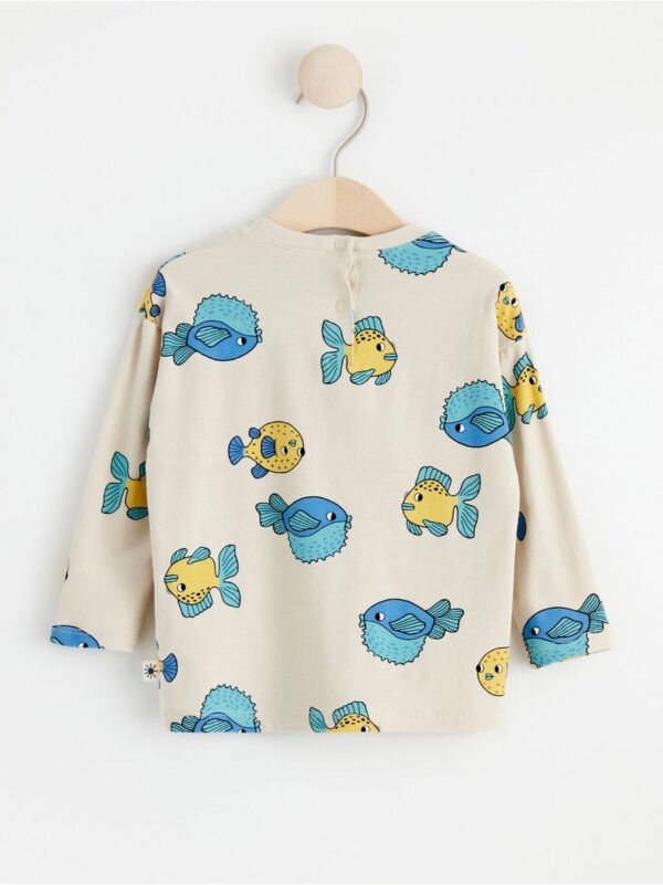 Long sleeve top with fish - 8580040-1230