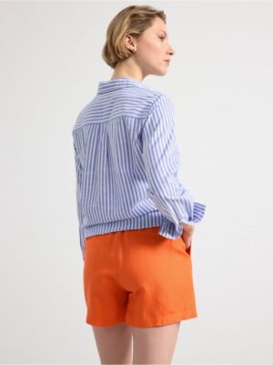 Linen blend shorts - 8580418-6773