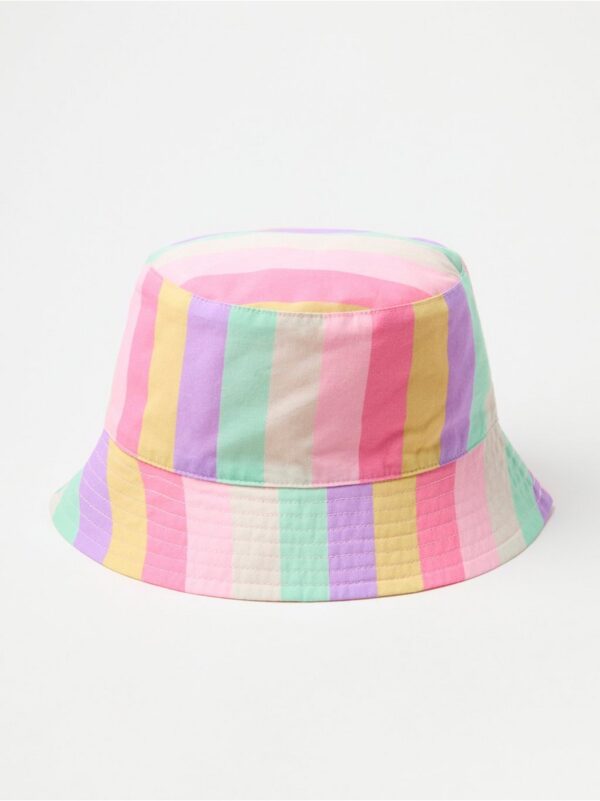 Reversible bucket hat with stripes - 8583682-1031
