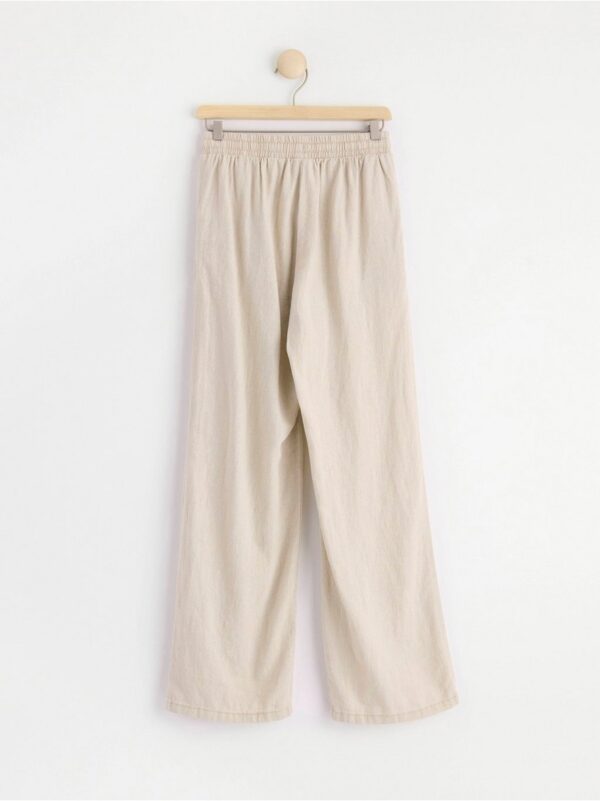 Linen blend trousers - 8585888-7398