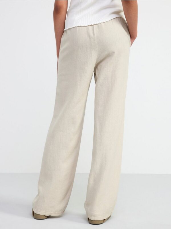 Linen blend trousers - 8585888-7398