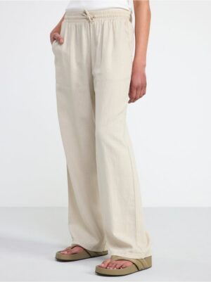 Linen blend trousers - 8585888-7398