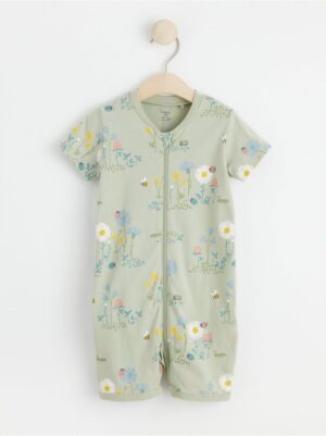 Pyjama romper with flowers - 8587694-3905