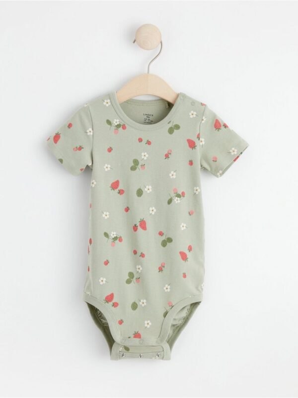 Short sleeve bodysuit with strawberries - 8587871-3905