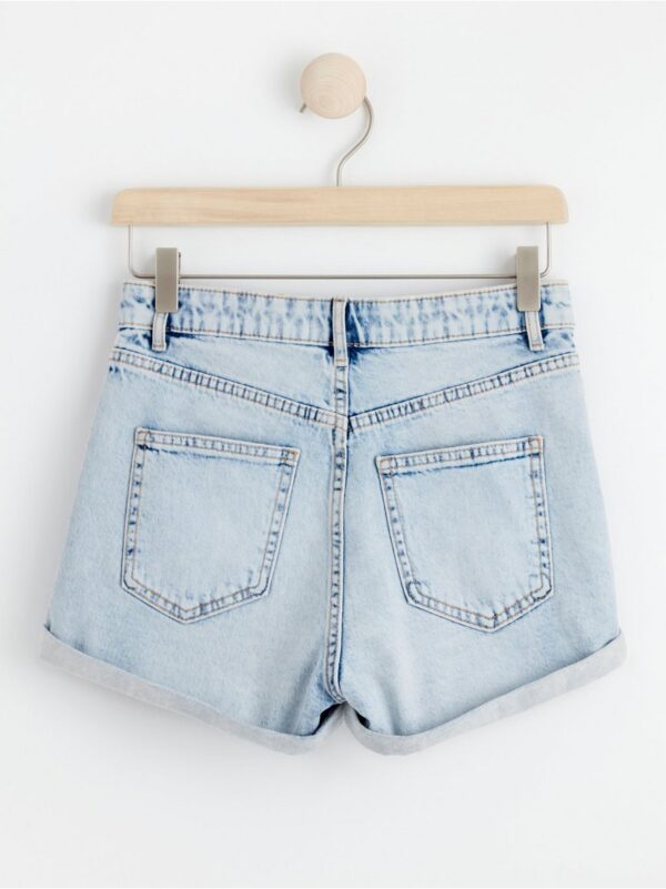 High waist jeans shorts - 8591999-766