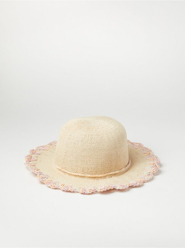 Straw hat with colourful edge - 8592167-311