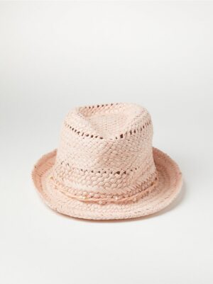 Straw hat with beads - 8592170-311