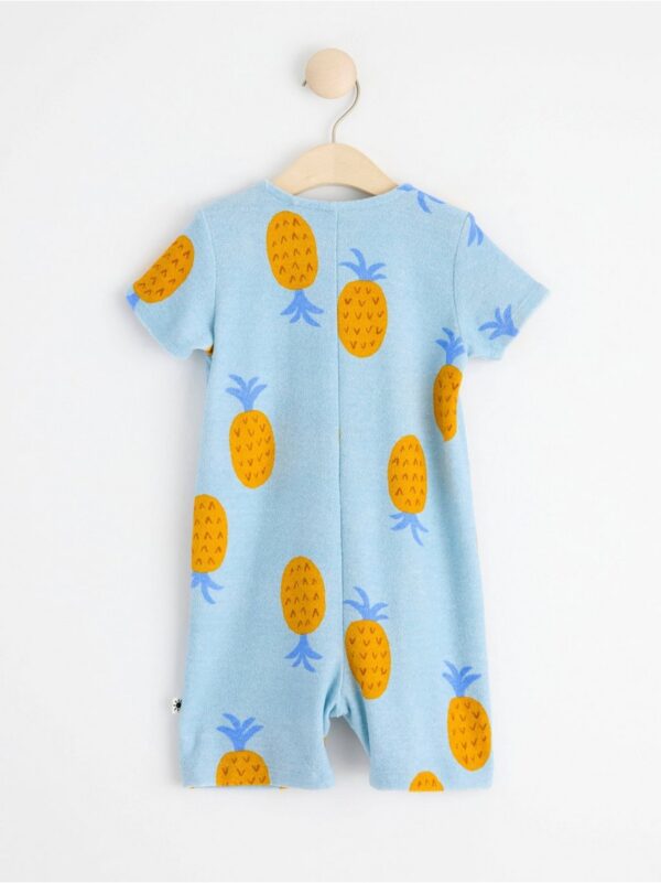 Terry romper with pineapple print - 8593749-1118