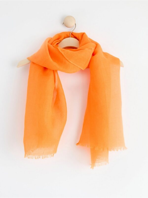 Linen blend scarf - 8605064-9620