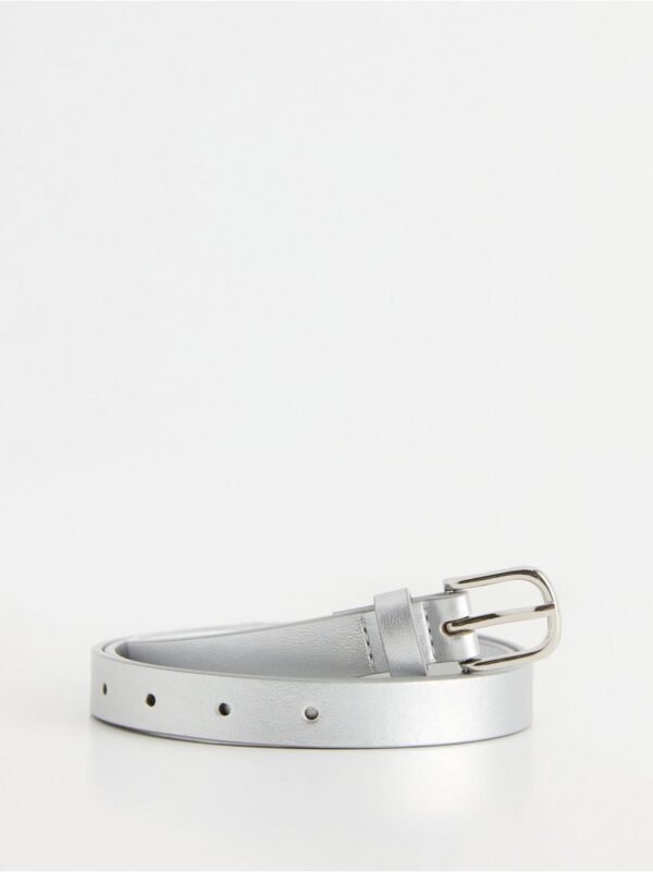 Belt with silver-coloured buckle - 8608324-10