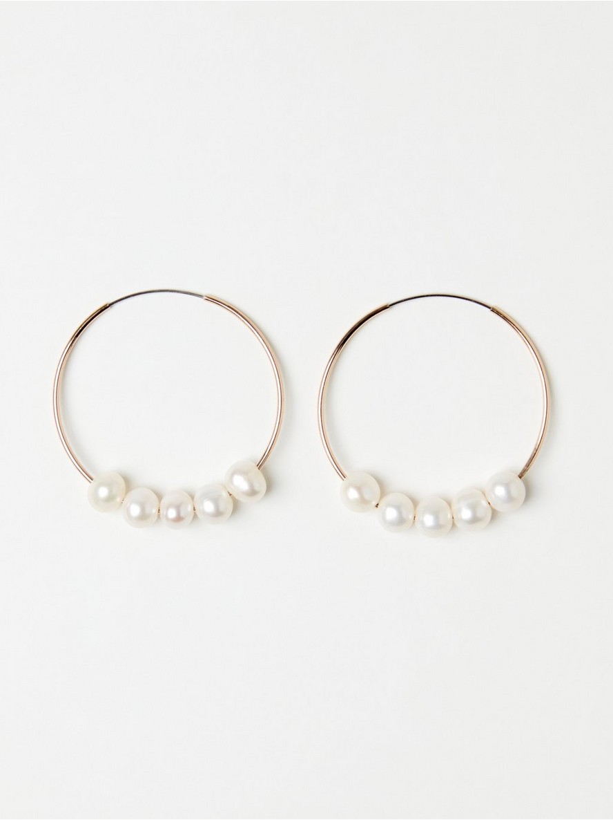 Mindjuse – Hoop earrings with freshwater pearls