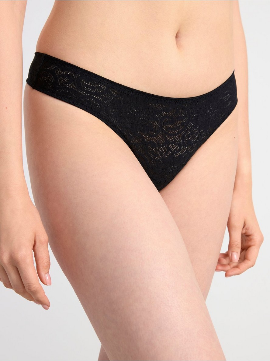 Gacice – Regular waist thong with lace