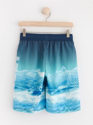 Swim shorts with surf pattern - 8517818-6669